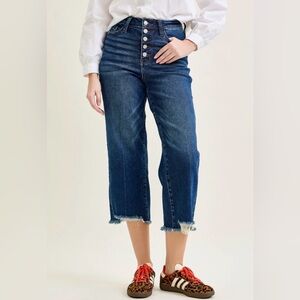 Judy Blue High Waist Wide Crop Jeans Size 13/31, NWT